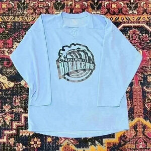 AUTHENTIC PALM BEACH BREAKERS GAME USED FLORIDA HOCKEY LEAGUE JERSEY NHL Large